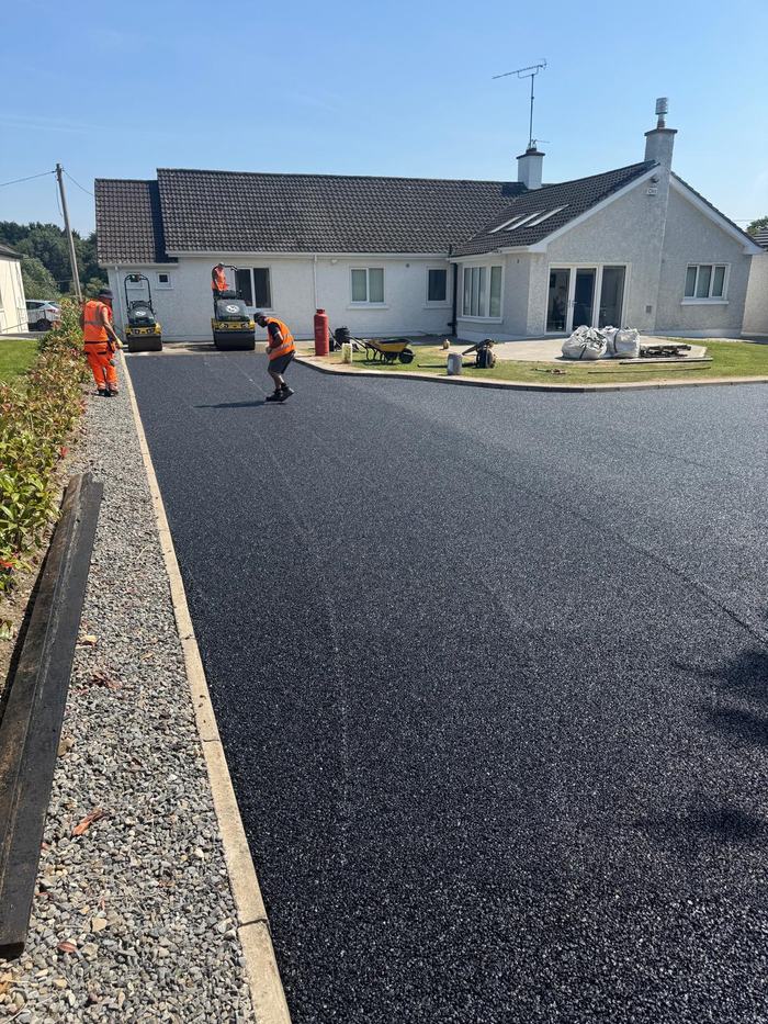 Freshly surfaced private driveway in Meath.